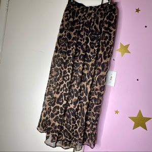 Forever 21 Leopard Print Maxi Skirt